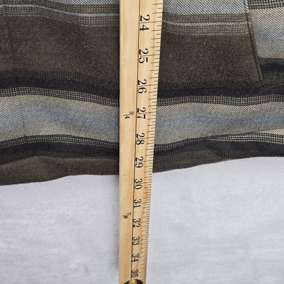 Quiksilver Hooded Shirt Jacket Mens Medium Striped Shacket Western Aztec Surf - Picture 9 of 9